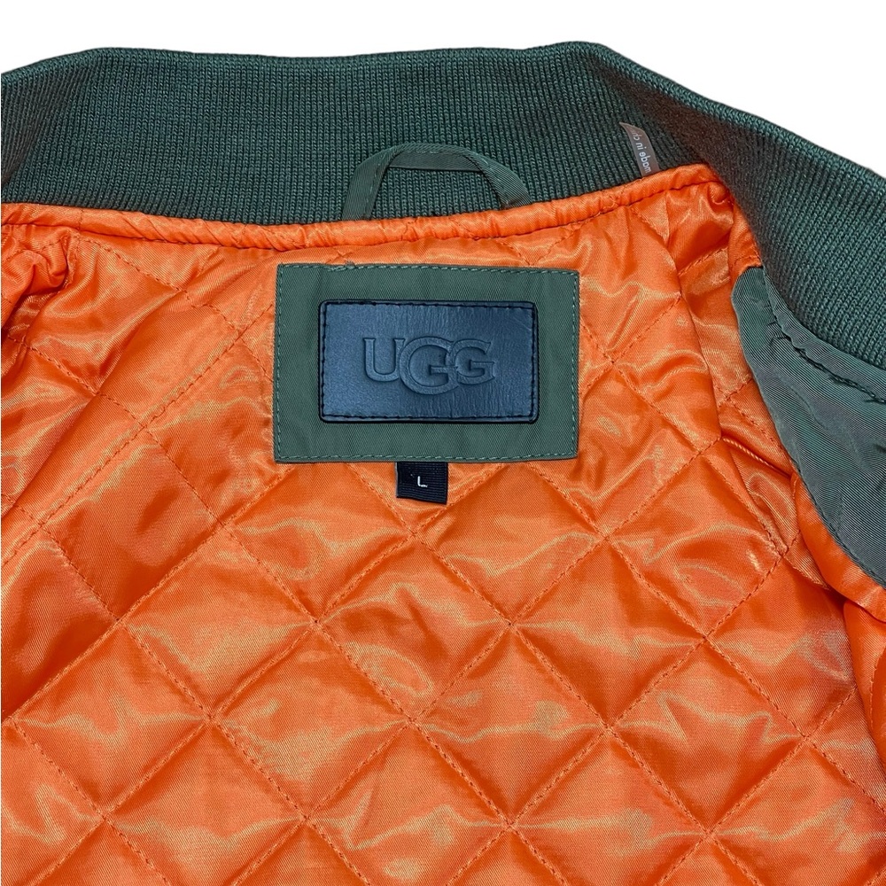 ⚡️SOLD⚡️UGG Aviator Style Bomber Jacket Olive Green Women’s Size Large - Picture 6 of 16